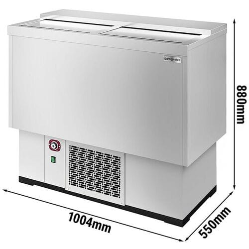 GGM Gastro Flaschenkühltruhe - Edelstahl - 200 Liter Zilver