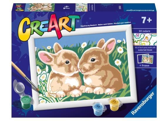 Ravensburger CreArt Fluffy Bunnies - Schilderen op nummer voor kinderen