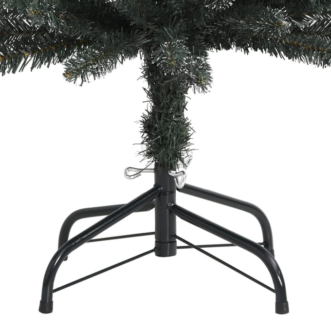 vidaXL - Kunstkerstboom - met - standaard - smal - 120 - cm - PVC - groen