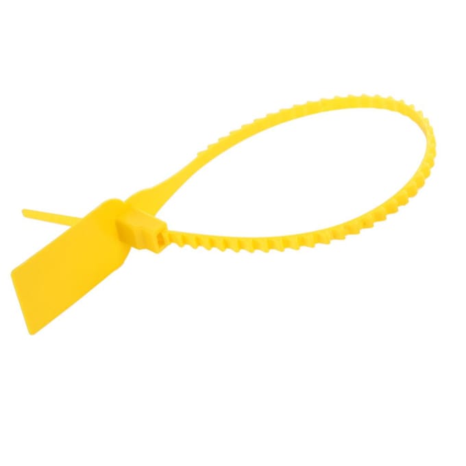 100 Stuks Plastic Wegwerp Kabelbinders Zelfsluitend Tie Koffer Schoenen Tas Label Tag (Geel) geel