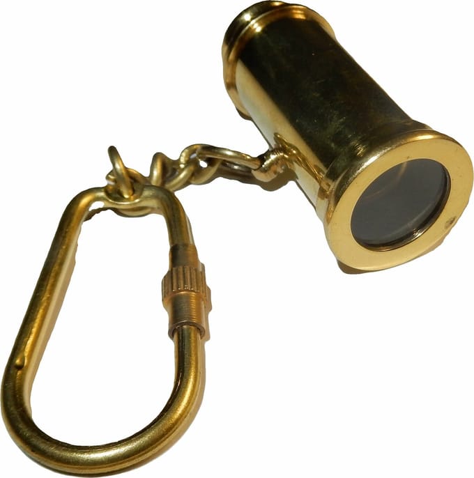 Messing Telescoop Sleutelhanger