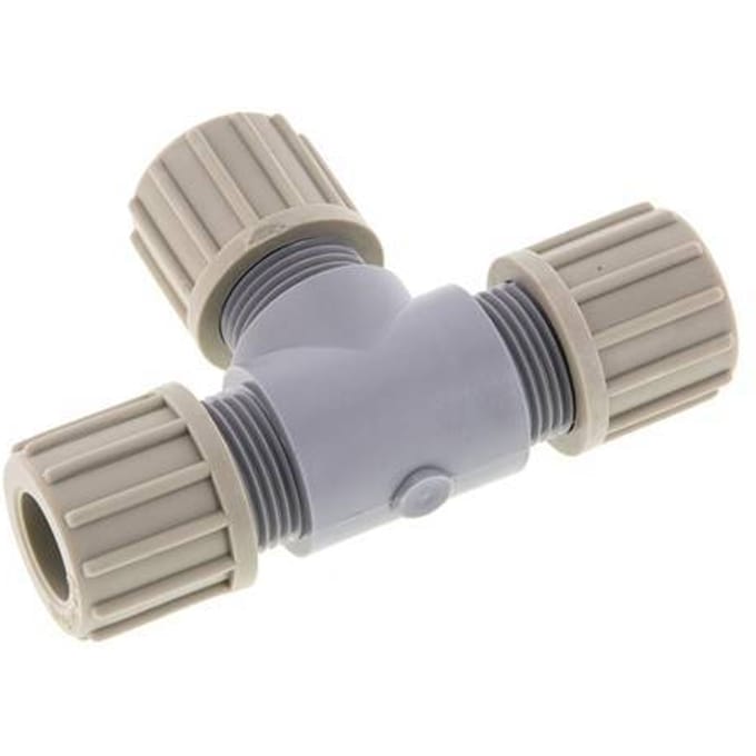 14x12mm PA T-Vormige Knelfitting 10 Bar
