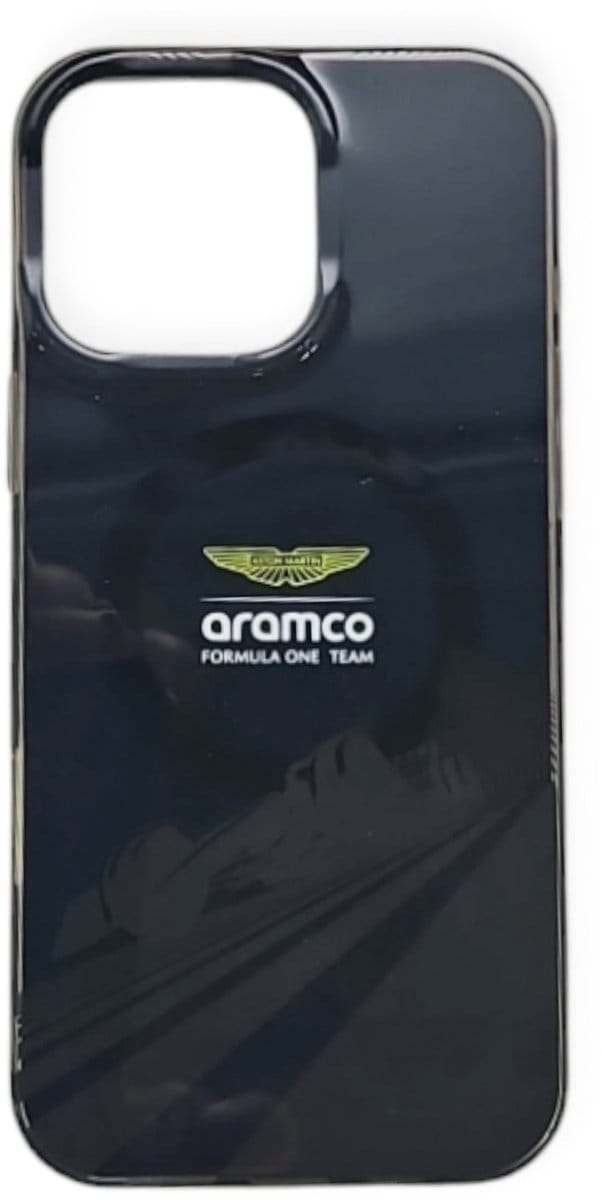 Aston Martin Back cover - iPhone 16 Pro - Zwart - Magsafe - Minimalistisch race-design