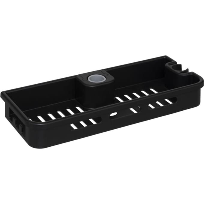 4bathroomz® Doucheplank Flaconhouder Universeel Douchestang - Zwart