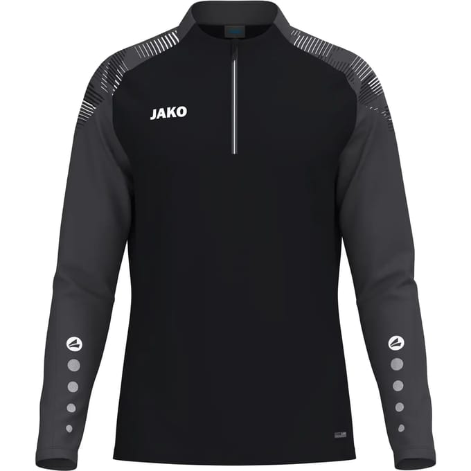 Jako Sonic Ziptop Heren - Zwart / Antraciet | Maat: S