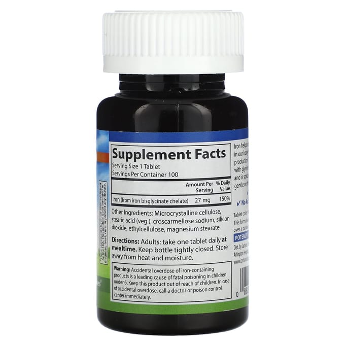 Gecheleerd Ijzer, 27mg, 100 Tabletten