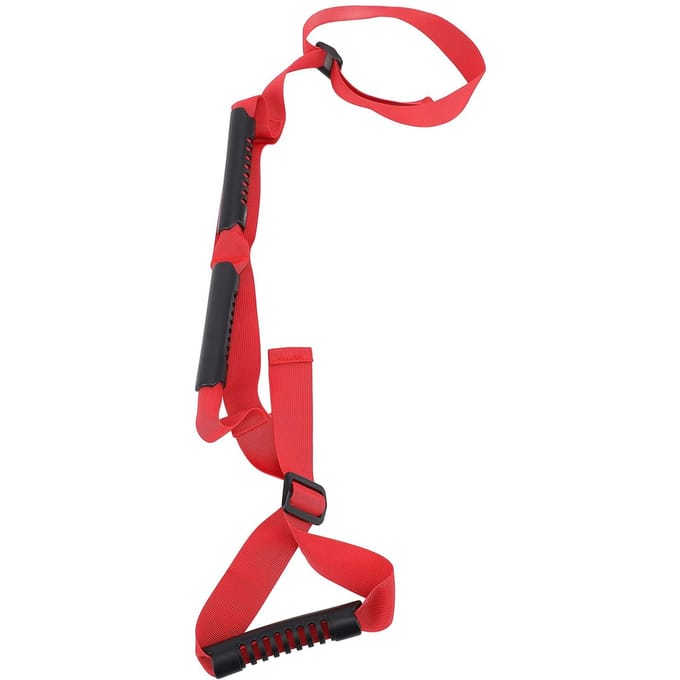 Beenlift Voetlus Beenliftband Nylon Voetlift Mobiliteitshulpmiddel voor Rolstoel Auto Bed red