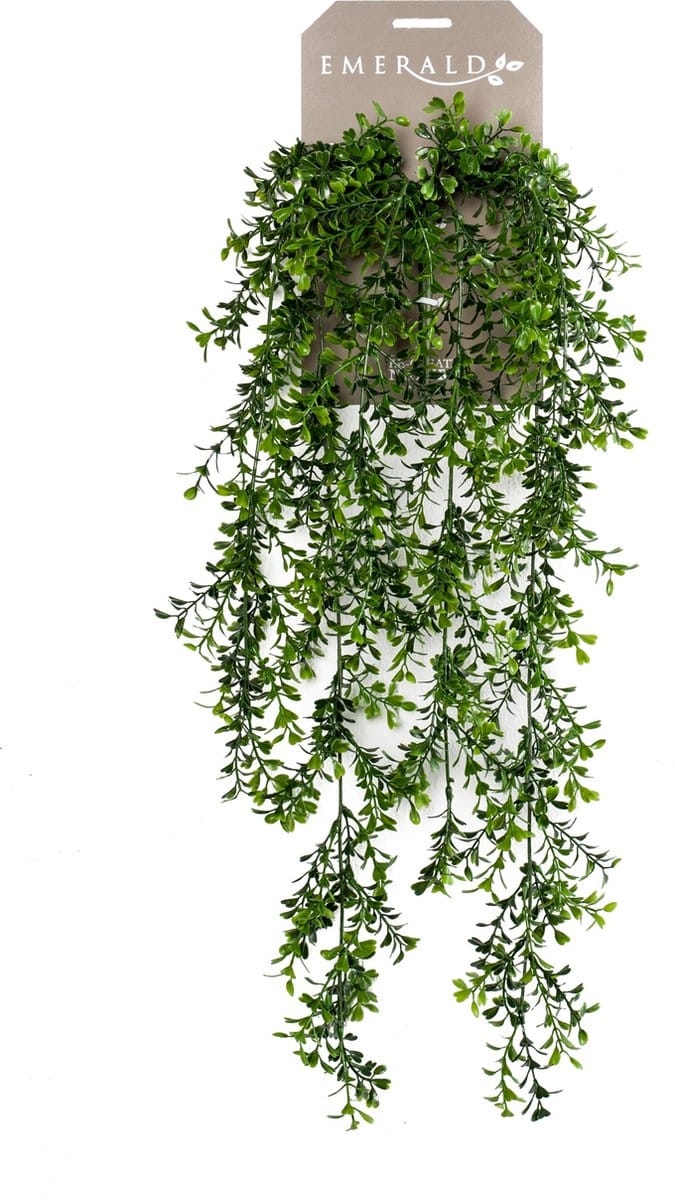 Emerald - Kunst Hangplant Buxus 75cm - Kunstplant voor binnen