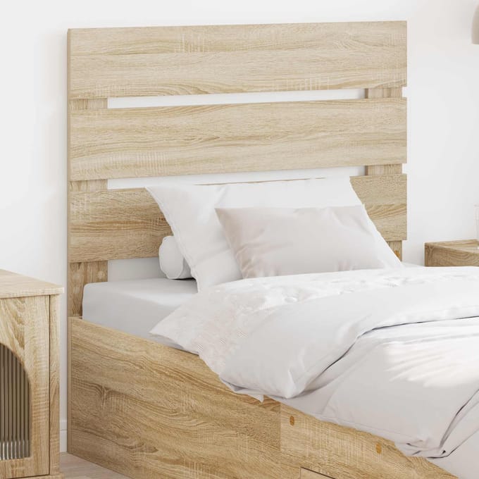 vidaXL - Hoofdbord - Sonoma - Eik - Bewerkt - hout