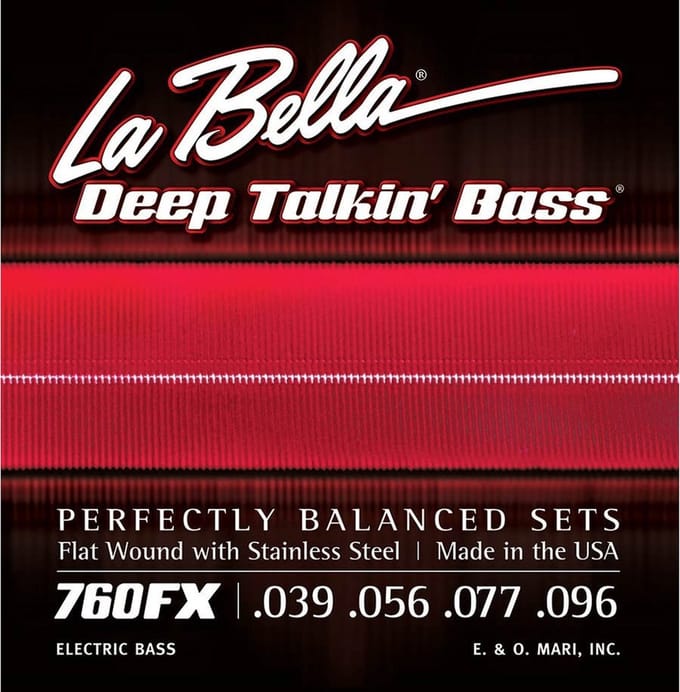 La Bella L-760FX Bassnaren Set Stainless Steel Flatwound Extra Light (039-096)