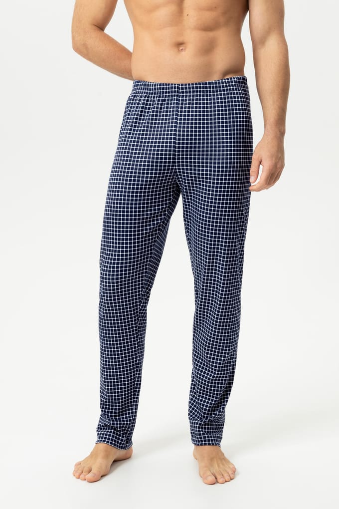 Lange broek Serie White Check Yacht Blue