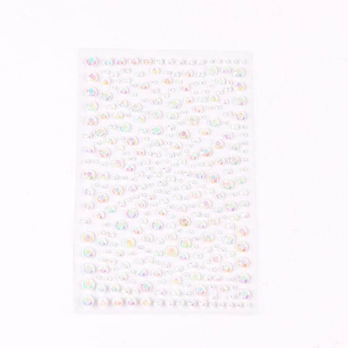 Gems Autocollantes Strass pour Yeux Corps Visage Bijoux de Visage Tatouage à Presser white