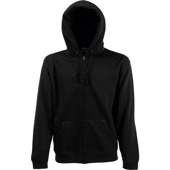 Fruit Of The Loom Heren Sweatshirt Met Capuchon (Zwart)