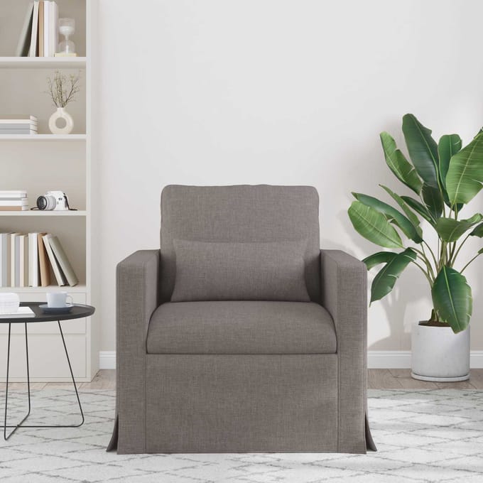 vidaXL - Bank - Taupe - 78 - x - 77 - x - 80 - cm - Stof