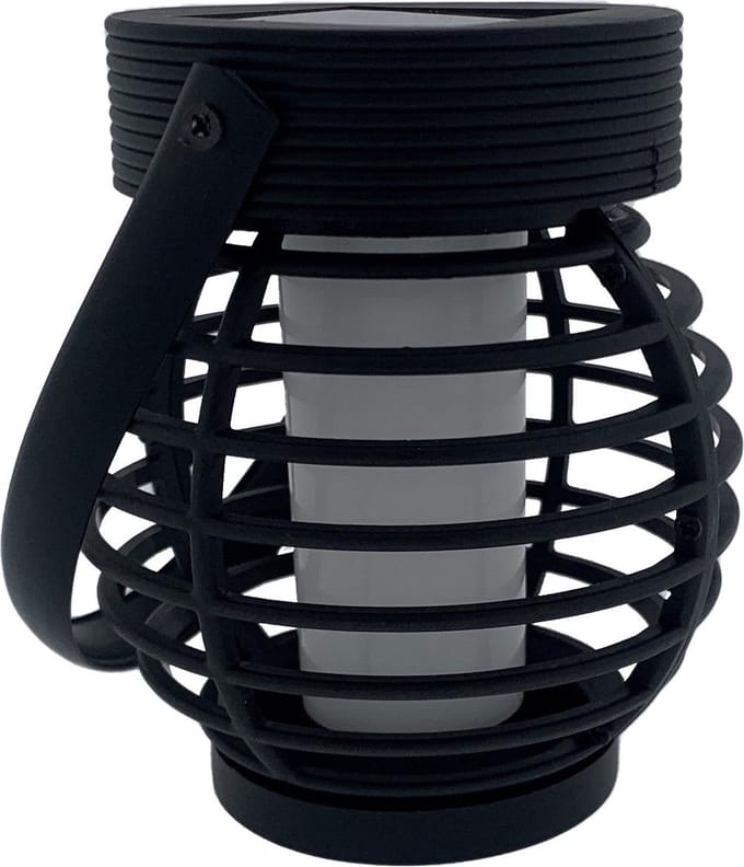 Benson Solar LED tuinlamp - vlam effect - 12 LED's - ø 9 cm - oplaadbare batterij
