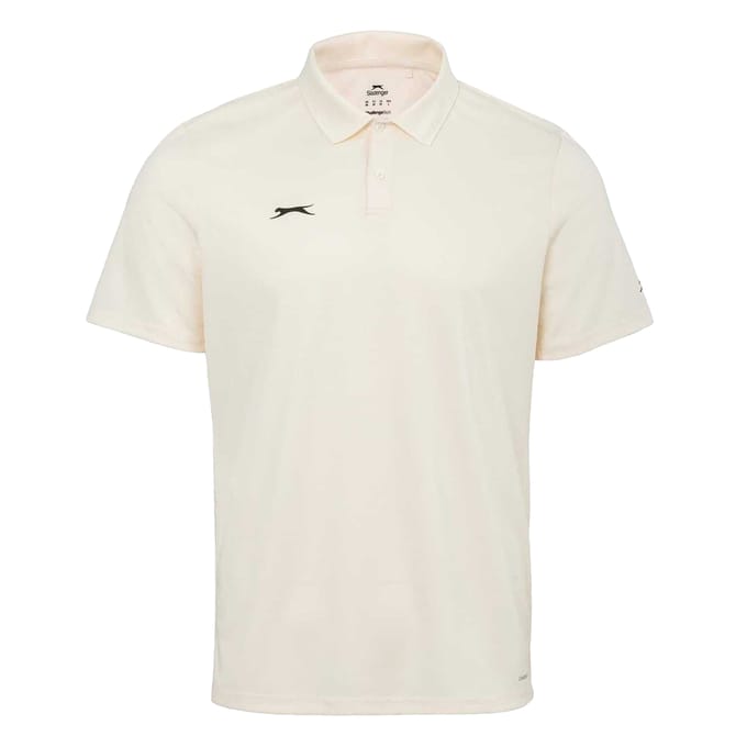 Slazenger Heren 3/4 Mouw Cricket Poloshirt (Crème)