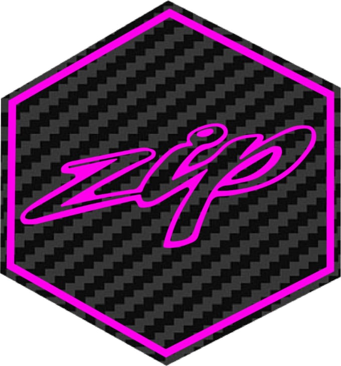 3D Voorkaplogo Piaggio Zip - Carbon/Roze