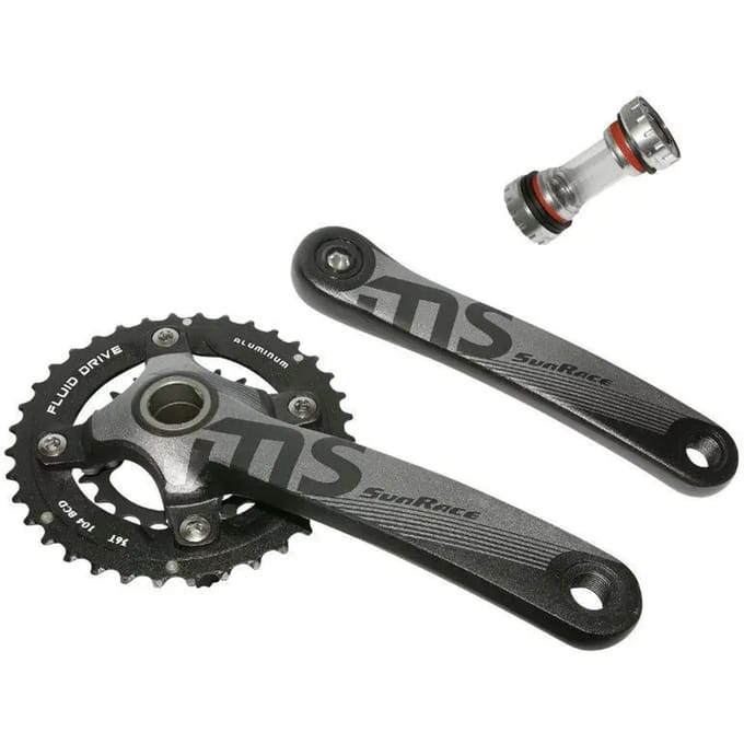 Geïntegreerd aluminium crankstel met draadcup Sunrace Ms10 10V 36/22 T