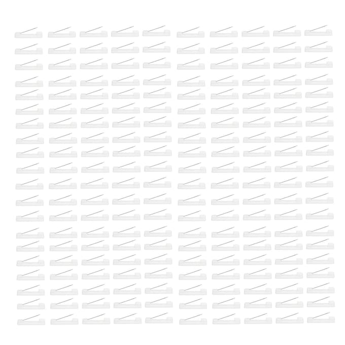 Lot de 200 épingles en plastique avec nom, quantité suffisante, faciles à utiliser, épingles de sécurité pratiques pour broche DIY white