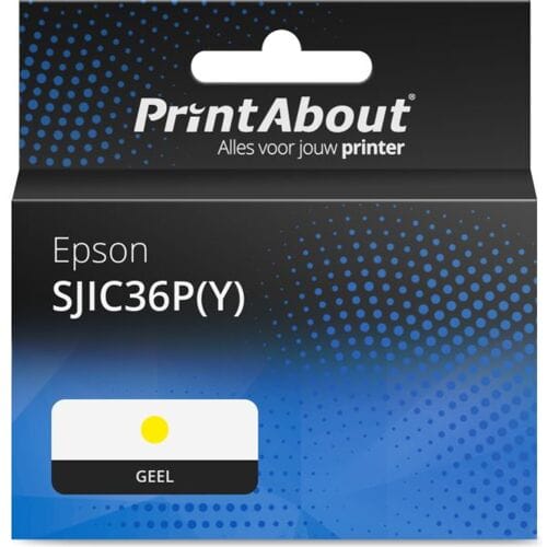 PrintAbout huismerk Inktcartridge SJIC36P(Y) Geel Geschikt voor Epson