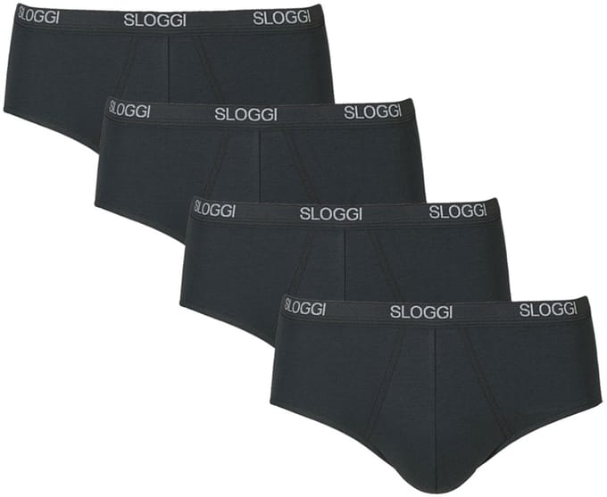 Sloggi men Basic Midi zwart 4-pack = 3+1 gratis
