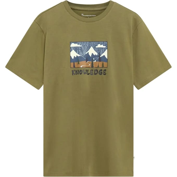 T-shirt met bedrukking voor Organic Cotton KnowledgeCotton Apparel
