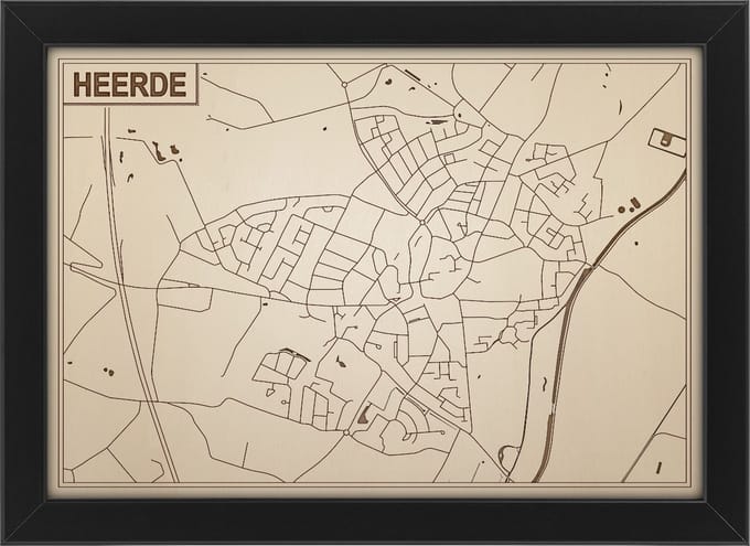 Decoratief Beeld - Houten Van Heerde - Hout - Bekroned - Bruin - 21 X 30 Cm
