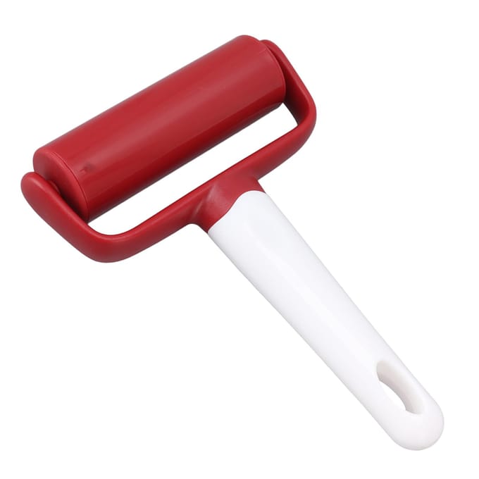 Kleine Deegroller Anti-slip Ophangbaar T-type Plastic Deegroller met Handvat voor Pizza Taartbodem brown