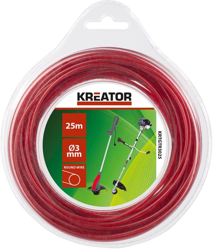 Kreator Trimmerdraad KRTGTR3025 - Rond - 3mm - 25m