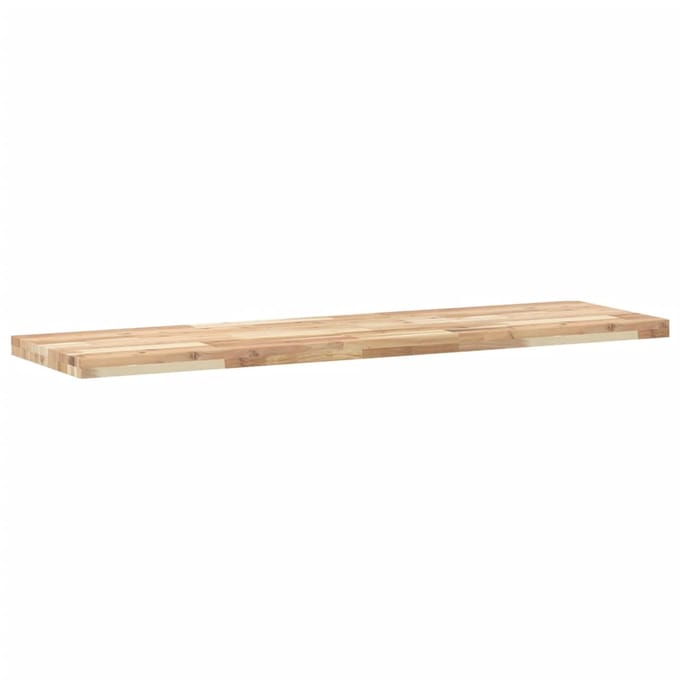 vidaXL - Wandschappen - 4 - st - zwevend - 140x40x4 - cm - onbehandeld - acaciahout