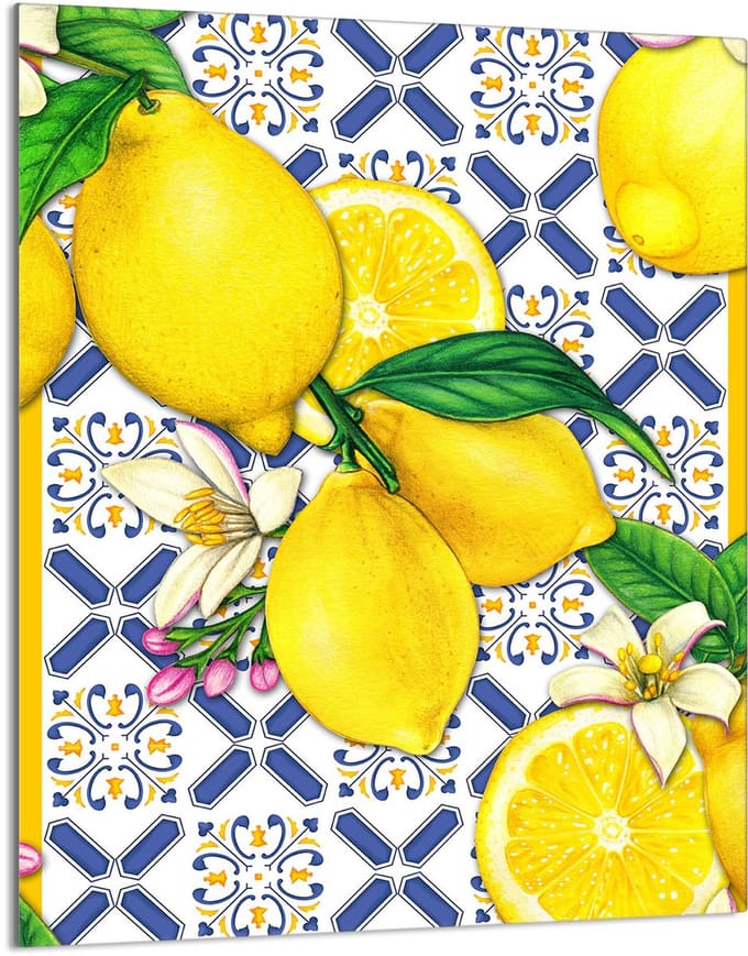 TMK ArtDeko - Snijplank - 40x52 cm - Cytrynen - Glas