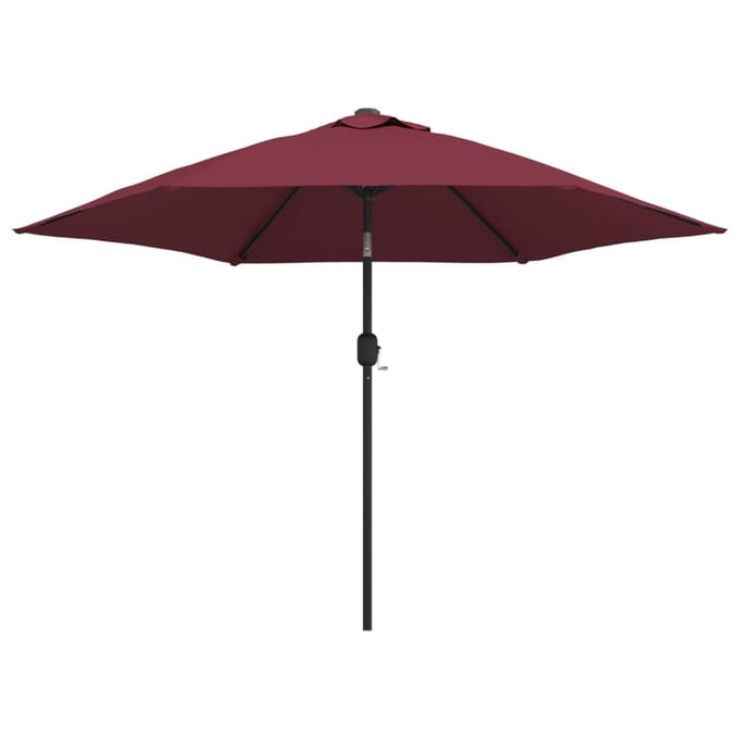 vidaXL - Parasol - met - metalen - paal - 300 - cm - bordeauxrood