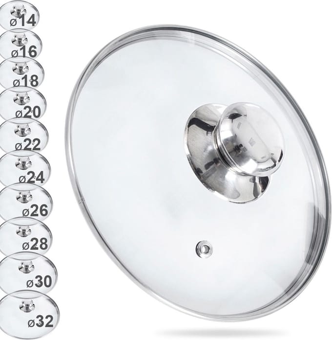 Deksel Glas 18 cm - Pannendeksel - Pandeksel - Potdeksel