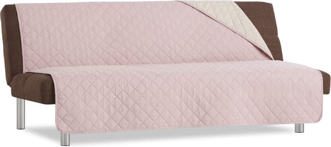 Duo Click Clack - Bankbeschermer zonder armleuningen - 100cm breed - Roze - Twee kanten te gebruiken