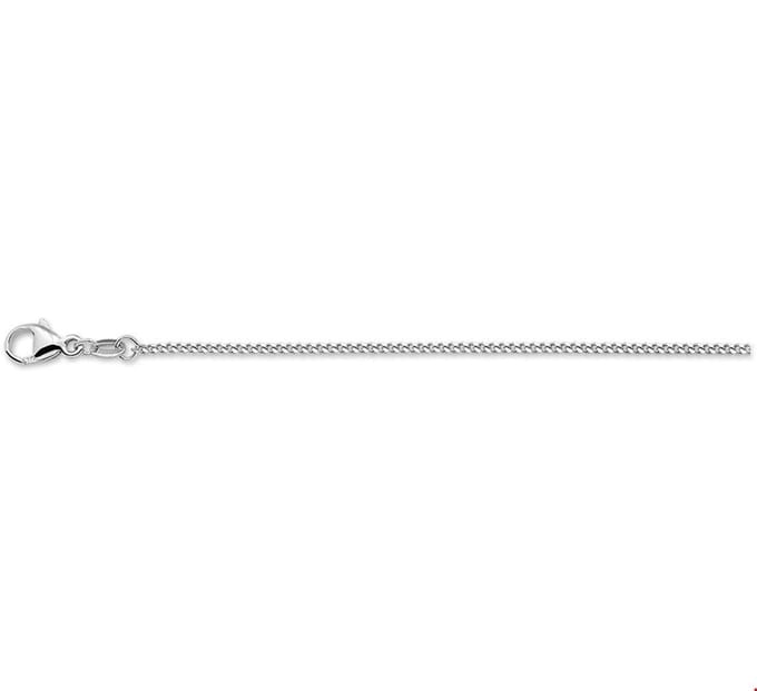 Zilver Gerhodineerde Collier gourmet 1 1329066 45 cm