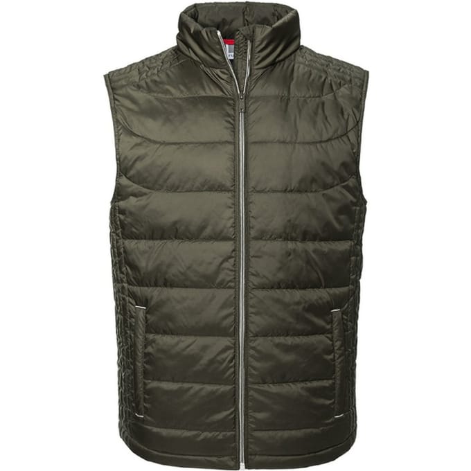 Russell Heren Nano Gewatteerde Bodywarmer (Donkere Olijf)