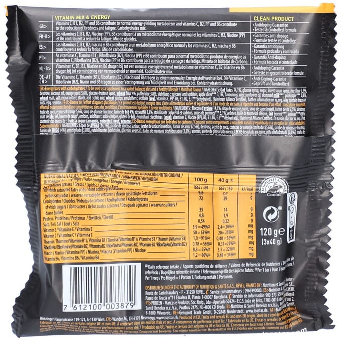 Isostar High Energy Sport Bar Multifruits 3-Pack 3x40 Reep