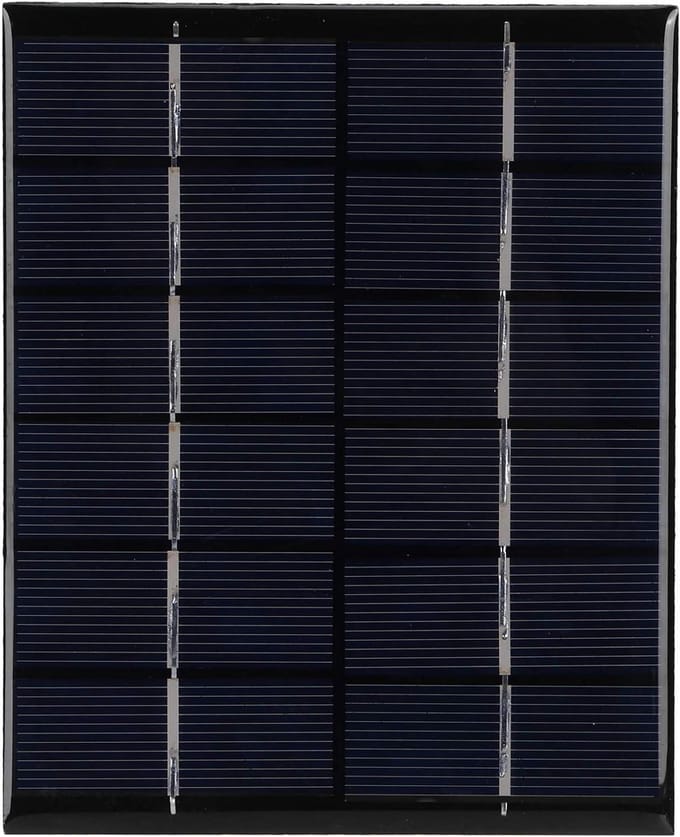 Zonnepaneel Lader - Energie Module - Thuisprojecten Opladen - Efficiënte Energieconversie - 13.5x11cm - Zwart