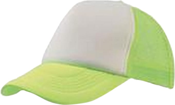 Atlantis Rapper 5 Panel Trucker Cap (Veiligheid Geel/Wit)