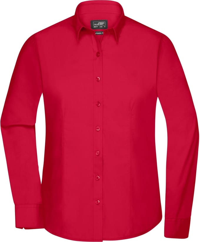 Daiber Blouse Dames Met Lange Mouwen (Rood) Maat S