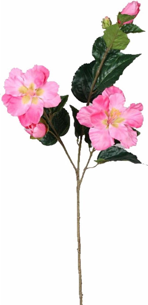 MICA DECORATIONS HIBISCUS TAK ROZE - L76CM 127066 PINK01