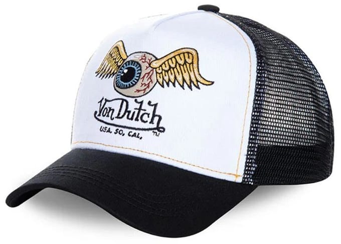 Von Dutch - Snapback Trucker Cap ART/WHI | One Size | Verstelbaar | Druksluiting - Zwart / Wit