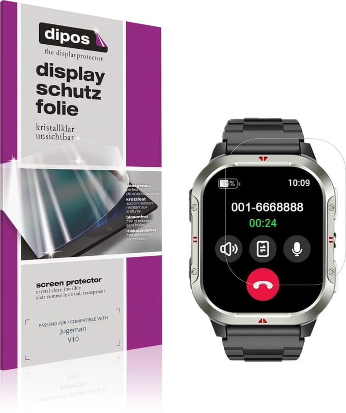 dipos – 6x Beschermfolie geschikt voor Jugeman V10 | Krasbestendige & heldere Screenprotector Ultra-Thin