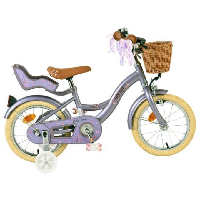 Volare Bicycles Blossom 14" paars met 1 handrem en terugtraprem Fietsen