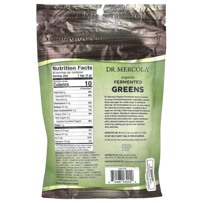 Dr. Mercola, Légumes Fermentés Biologiques, 270G (9.5 oz)