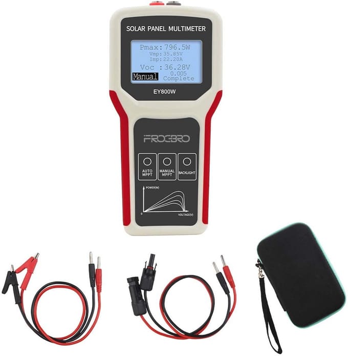 Zonnepaneel Tester Multimeter Voor Fotovoltaïsche Panelen Met Helder LCD Display