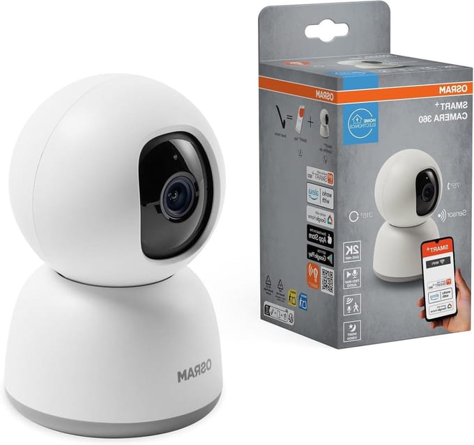 Smart Wifi Camera - Beveiligingscamera Pan Tilt - Huis Beveiligen - Privacymodus Lens Verbergbaar - 1 Aantal - Wit