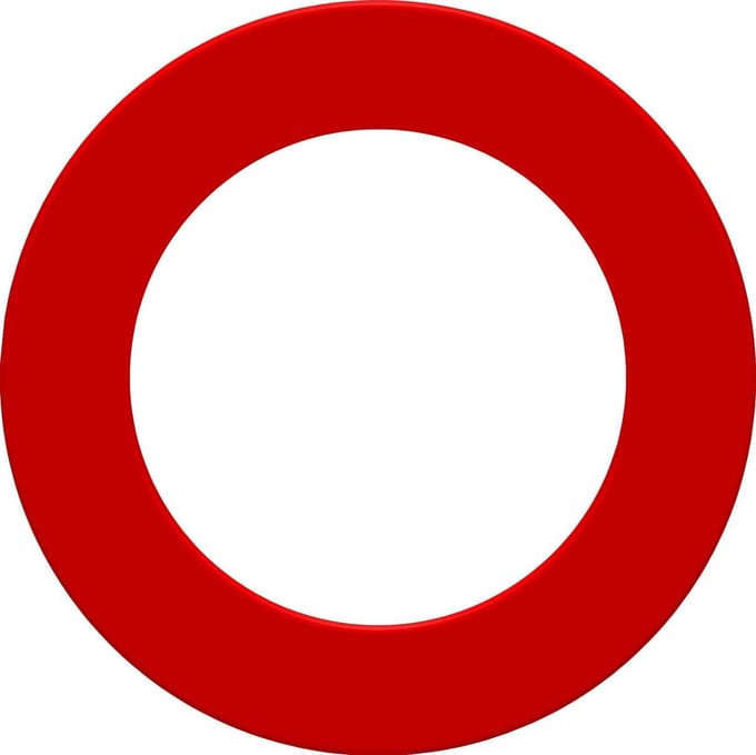 ABC Darts - PU Rubberen Dartbord Surround Ring - Dartbord Beschermring - Rood