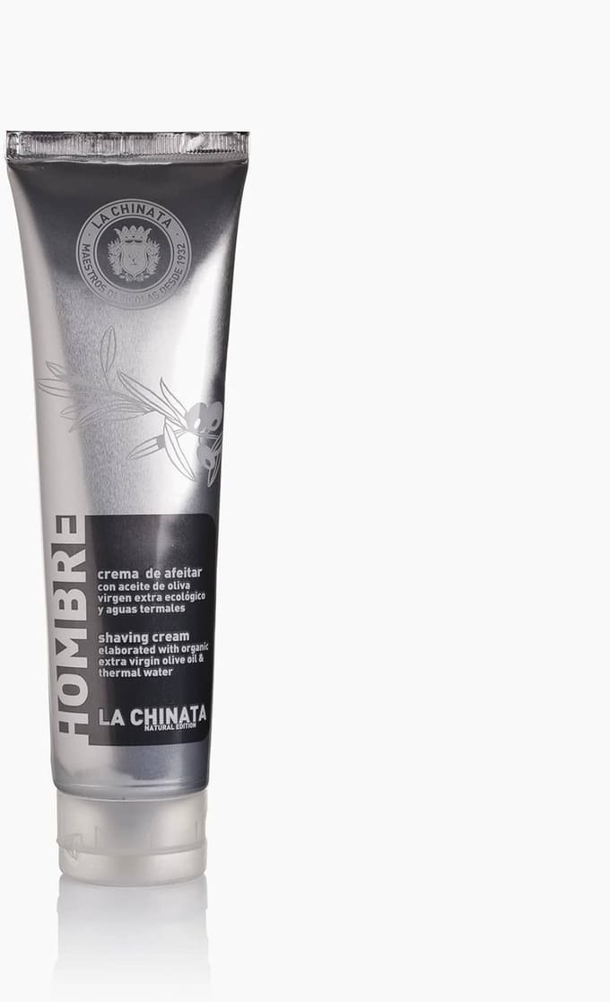 LaChinata heren scheer crème met olijfolie en vitamine E - zachte huid en scheer buurt 150ml