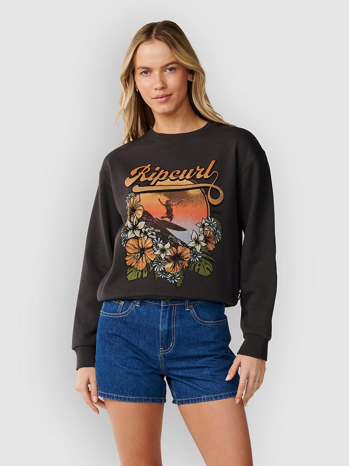 Rip Curl Wave Standard Crew - Washed Black